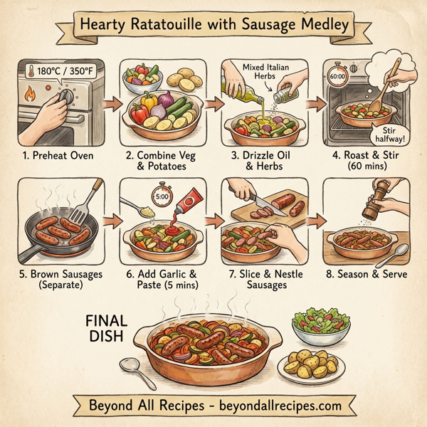 Hearty Ratatouille with Sausage Medley instructions