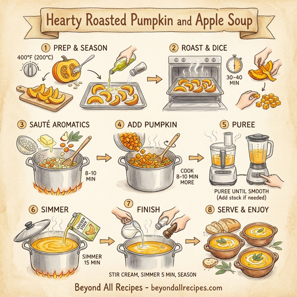 Hearty Roasted Pumpkin and Apple Soup instructions