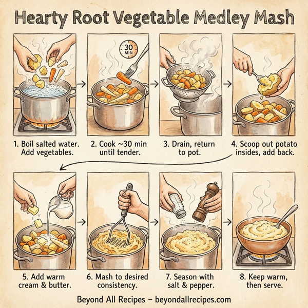 Hearty Root Vegetable Medley Mash instructions