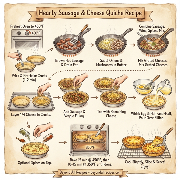 Hearty Sausage & Cheese Quiche instructions