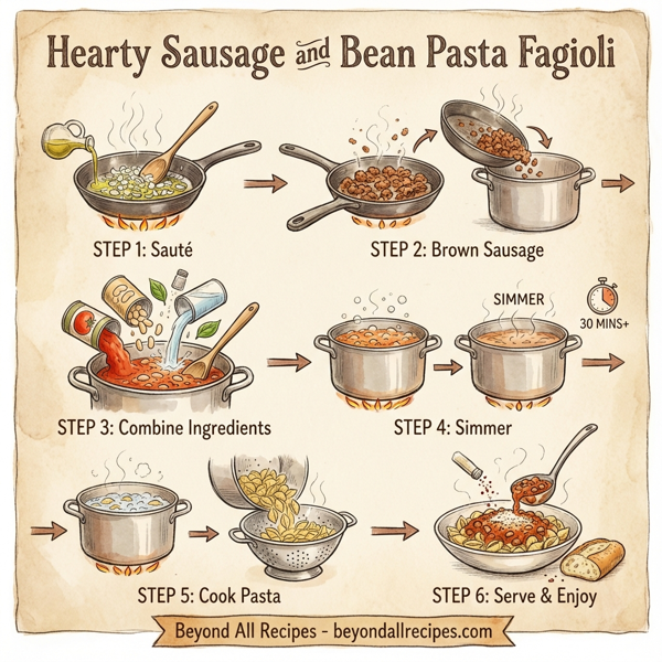 Hearty Sausage and Bean Pasta Fagioli instructions