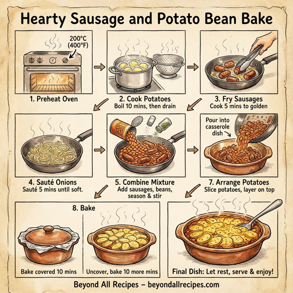 Hearty Sausage and Potato Bean Bake instructions