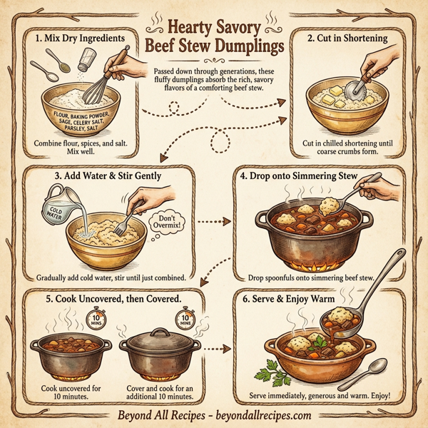 Hearty Savory Beef Stew Dumplings instructions