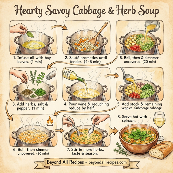 Hearty Savoy Cabbage & Herb Soup instructions