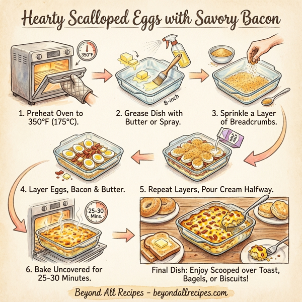 Hearty Scalloped Eggs with Savory Bacon instructions