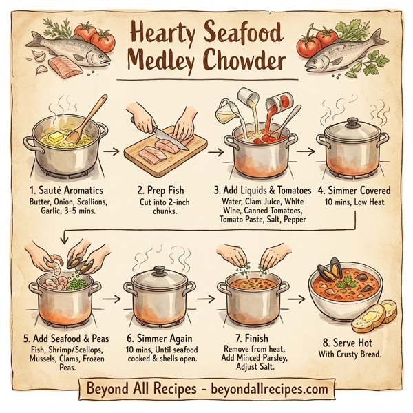 Hearty Seafood Medley Chowder instructions