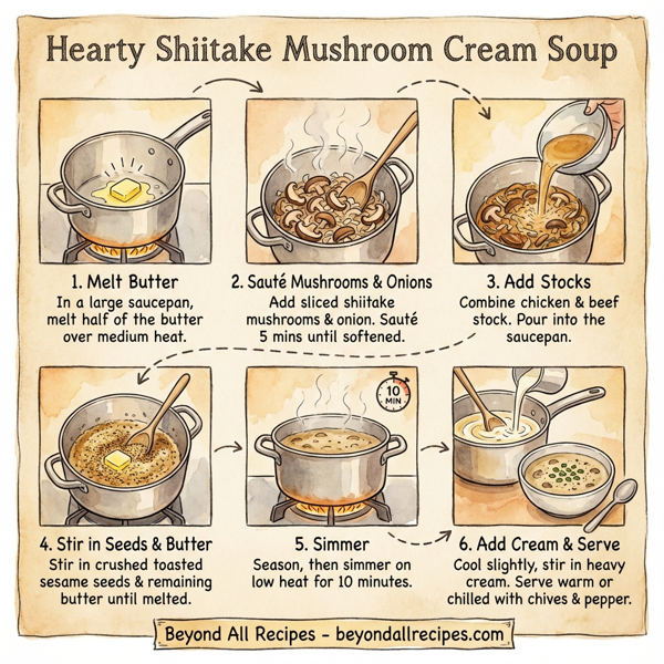 Hearty Shiitake Mushroom Cream Soup instructions