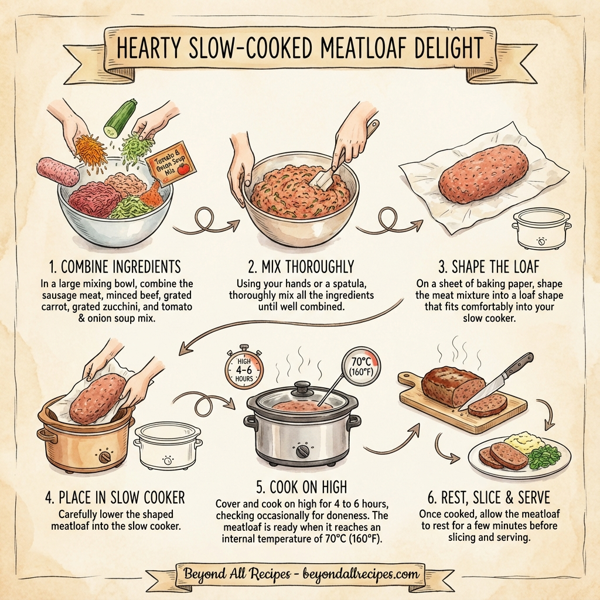 Hearty Slow-Cooked Meatloaf Delight instructions