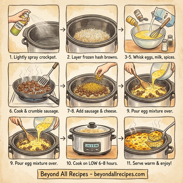 Hearty Slow-Cooker Breakfast Casserole instructions