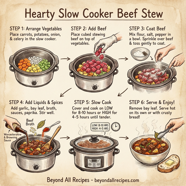 Hearty Slow Cooker Beef Stew instructions