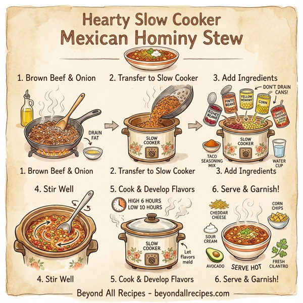 Hearty Slow Cooker Mexican Hominy Stew instructions