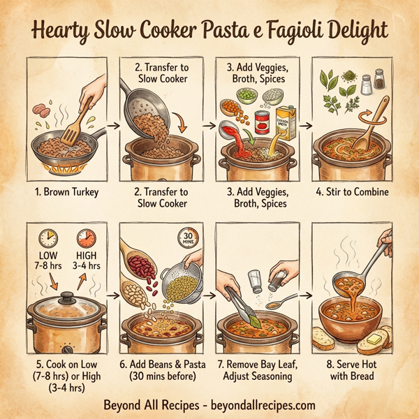 Hearty Slow Cooker Pasta e Fagioli Delight instructions