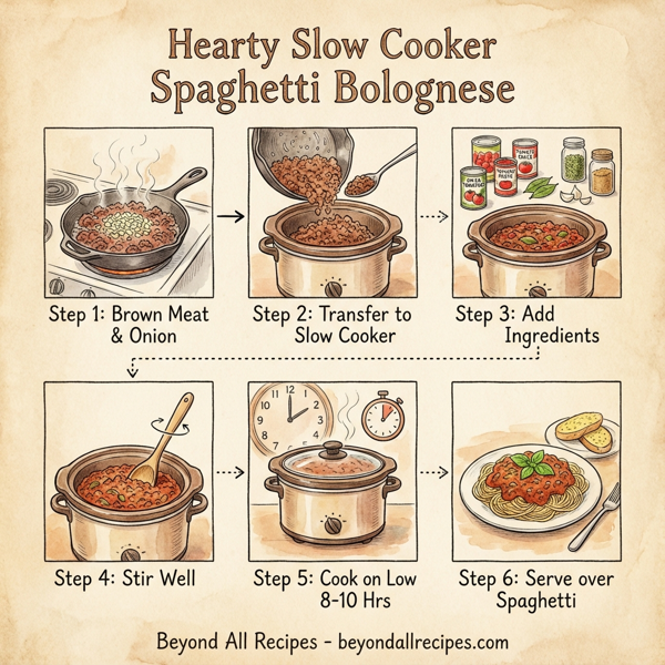 Hearty Slow Cooker Spaghetti Bolognese instructions