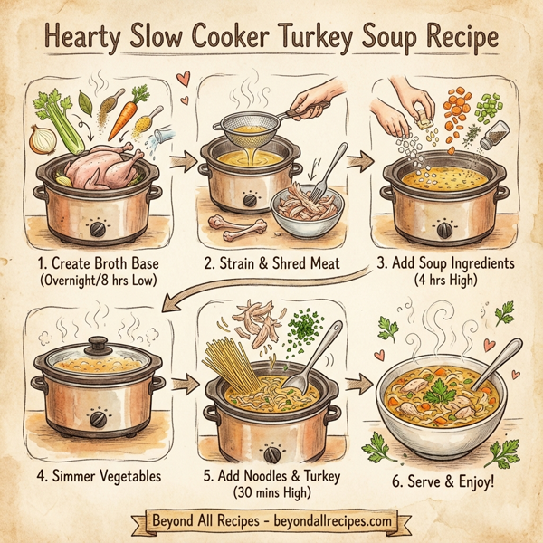 Hearty Slow Cooker Turkey Soup instructions