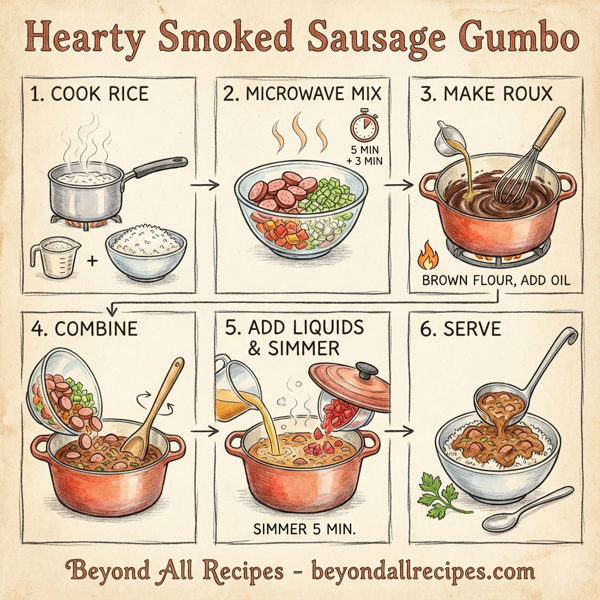 Hearty Smoked Sausage Gumbo instructions