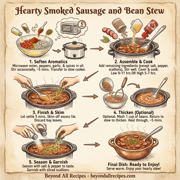 Hearty Smoked Sausage and Bean Stew instructions