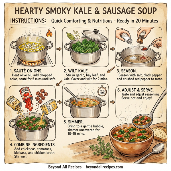 Hearty Smoky Kale & Sausage Soup instructions