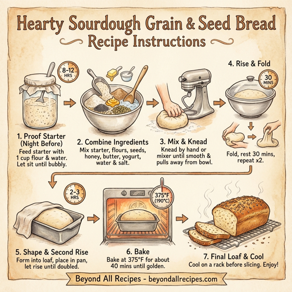 Hearty Sourdough Grain & Seed Bread instructions