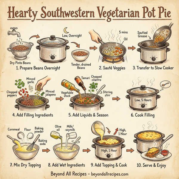 Hearty Southwestern Vegetarian Pot Pie instructions