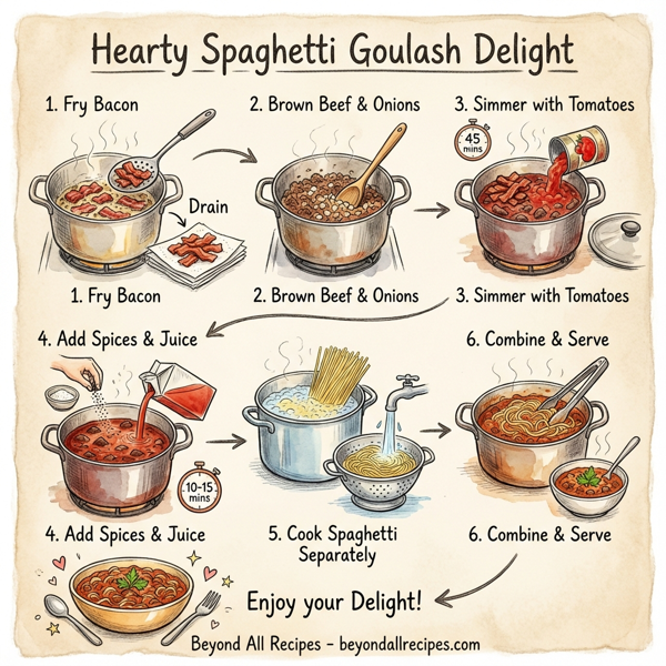Hearty Spaghetti Goulash Delight instructions