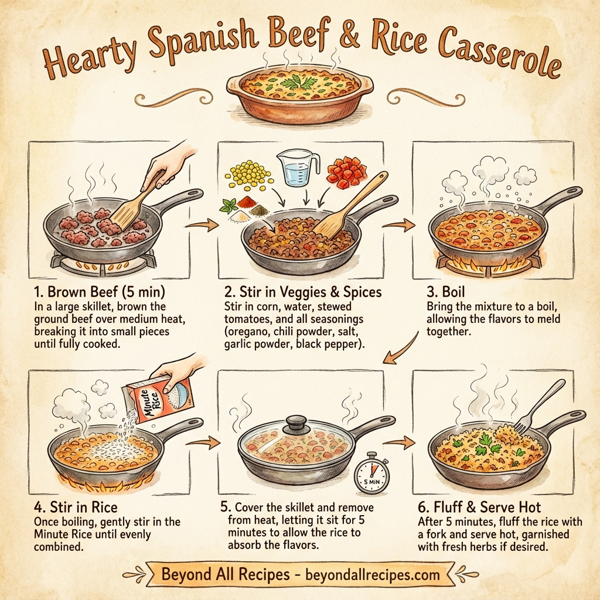 Hearty Spanish Beef & Rice Casserole instructions