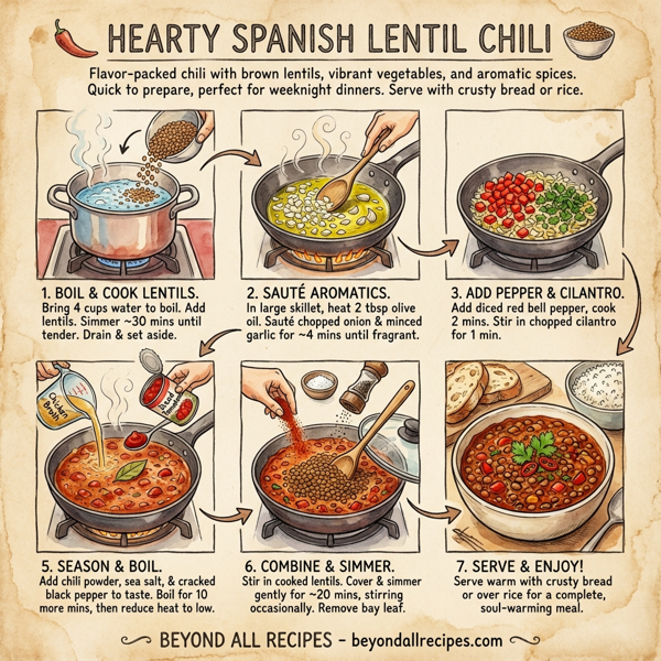 Hearty Spanish Lentil Chili instructions