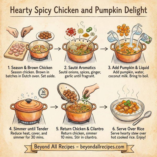 Hearty Spicy Chicken and Pumpkin Delight instructions