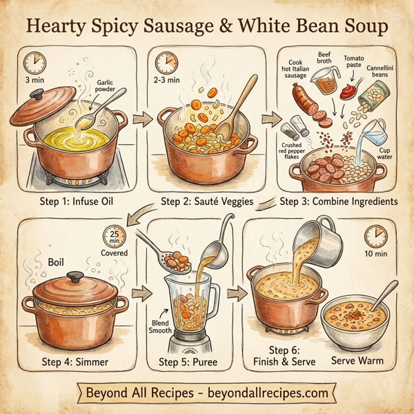 Hearty Spicy Sausage & White Bean Soup instructions