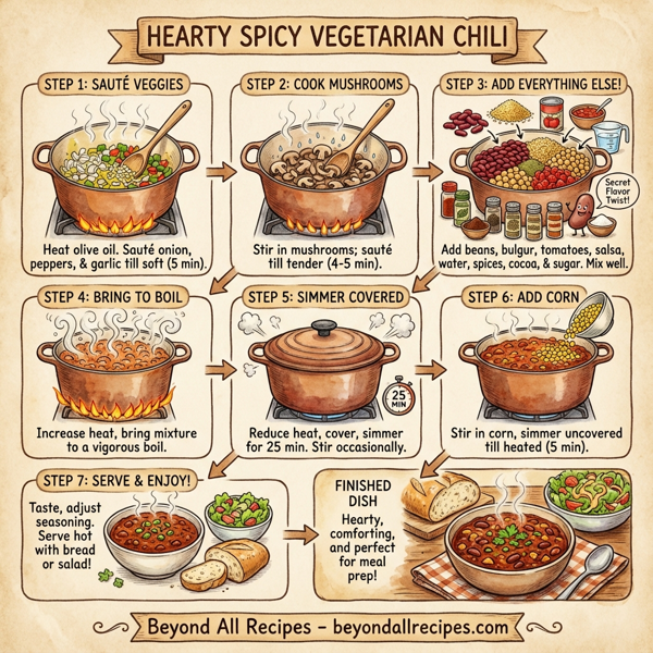 Hearty Spicy Vegetarian Chili instructions