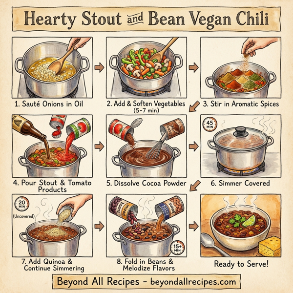 Hearty Stout and Bean Vegan Chili instructions