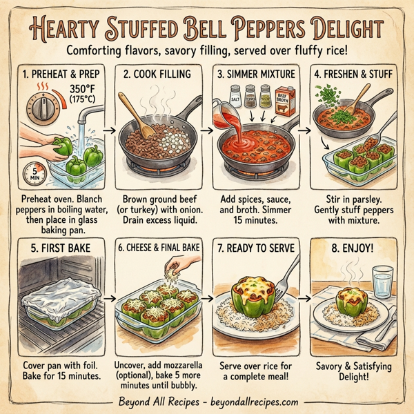 Hearty Stuffed Bell Peppers Delight instructions