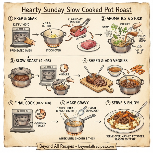 Hearty Sunday Slow Cooked Pot Roast instructions