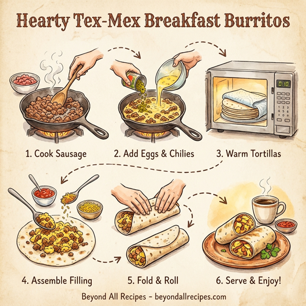 Hearty Tex-Mex Breakfast Burritos instructions