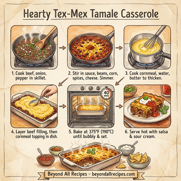 Hearty Tex-Mex Tamale Casserole instructions