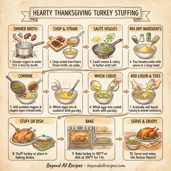 Hearty Thanksgiving Turkey Stuffing instructions