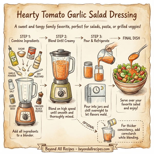 Hearty Tomato Garlic Salad Dressing instructions
