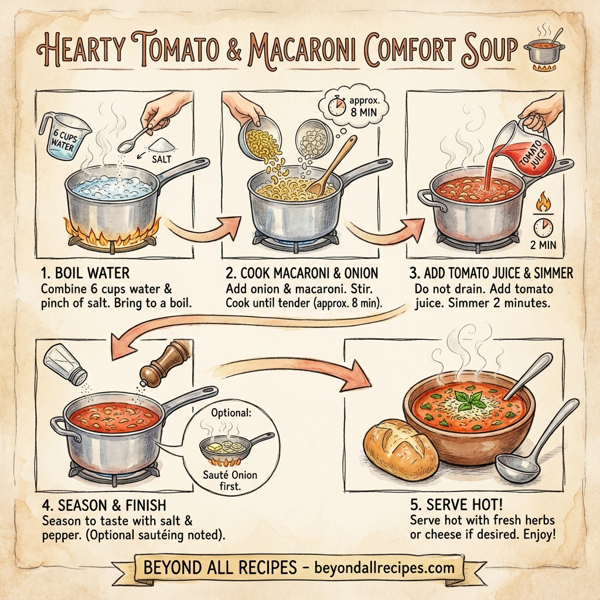 Hearty Tomato and Macaroni Comfort Soup instructions