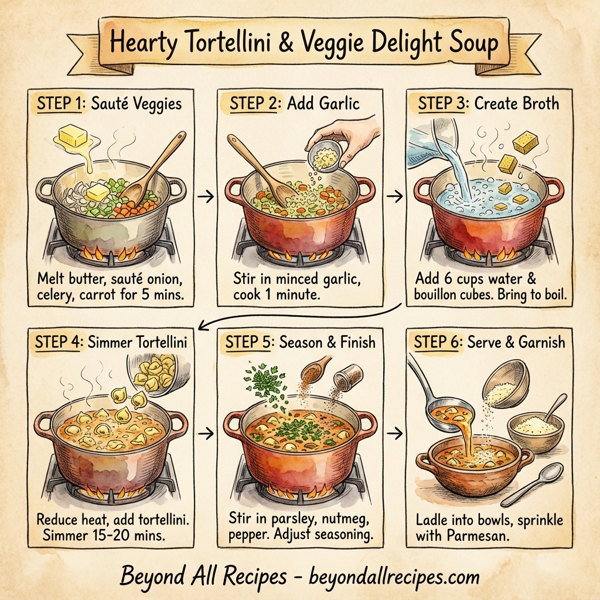 Hearty Tortellini & Veggie Delight Soup instructions