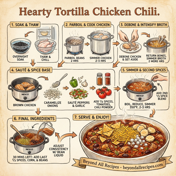 Hearty Tortilla Chicken Chili instructions