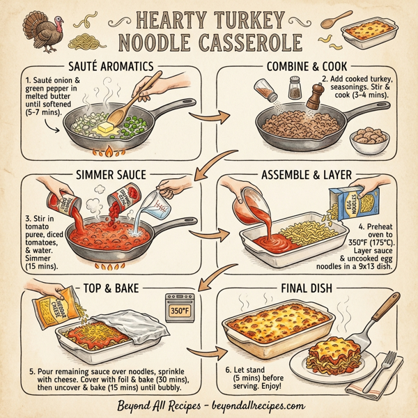 Hearty Turkey Noodle Casserole instructions