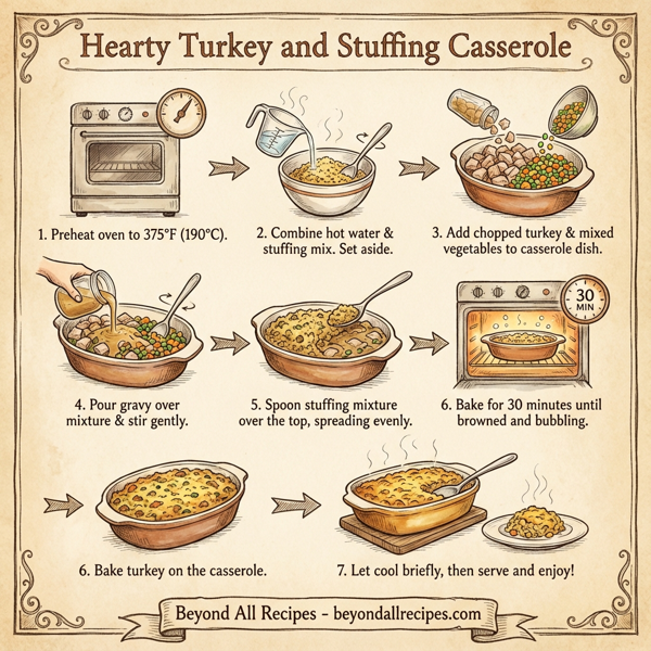 Hearty Turkey and Stuffing Casserole instructions