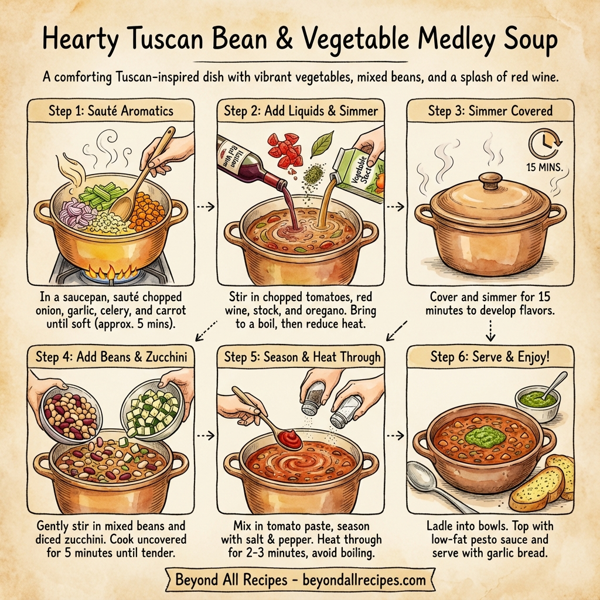 Hearty Tuscan Bean & Vegetable Medley Soup instructions