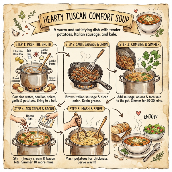 Hearty Tuscan Comfort Soup instructions