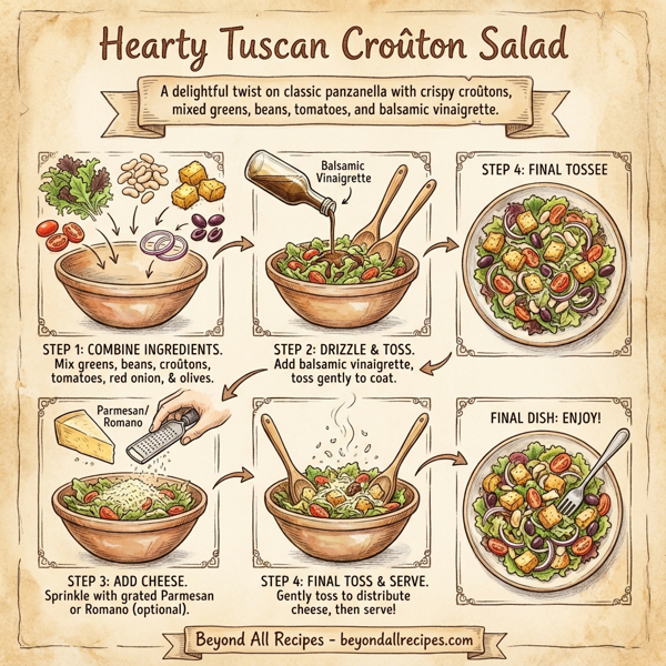 Hearty Tuscan Croûton Salad instructions