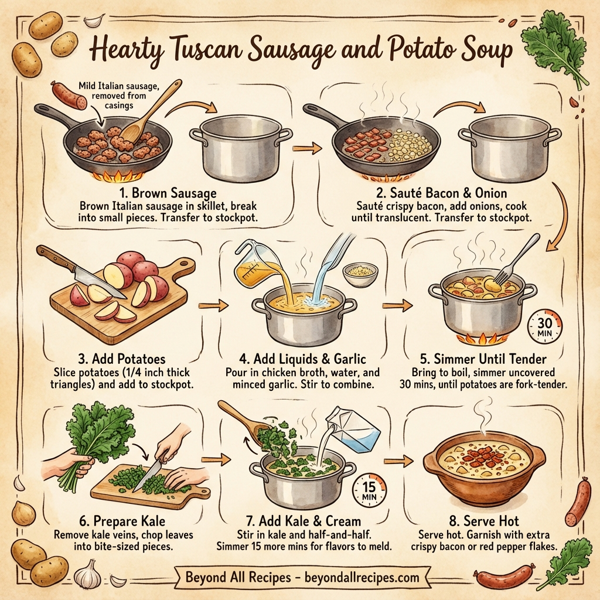 Hearty Tuscan Sausage and Potato Soup instructions
