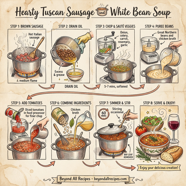 Hearty Tuscan Sausage and White Bean Soup instructions