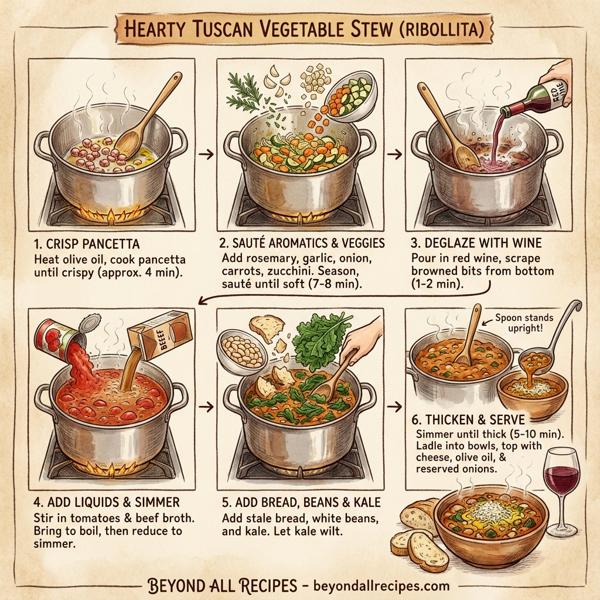Hearty Tuscan Vegetable Stew (Ribollita) instructions