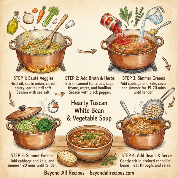 Hearty Tuscan White Bean & Vegetable Soup instructions