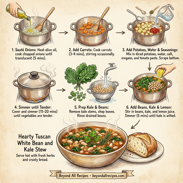 Hearty Tuscan White Bean and Kale Stew instructions