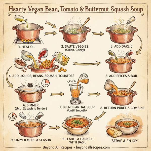 Hearty Vegan Bean, Tomato & Butternut Squash Soup instructions